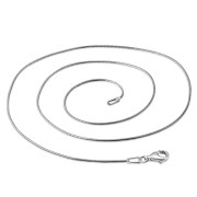 0.93mm-Wide 45cm-Long | Sterling Silver Snake Link Chain